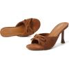 imageMostrin Kitten Heels for Women Round Toe Heels With Bow Vintage Mules Sexy Slip on Stiletto Backless Sandals for Party DailyBrown Suede