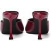 imageMostrin Kitten Heels for Women Round Toe Heels With Bow Vintage Mules Sexy Slip on Stiletto Backless Sandals for Party DailyBurgundy