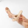 imageMostrin Kitten Heels for Women Round Toe Heels With Bow Vintage Mules Sexy Slip on Stiletto Backless Sandals for Party DailyNude Pu