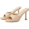 imageMostrin Kitten Heels for Women Round Toe Heels With Bow Vintage Mules Sexy Slip on Stiletto Backless Sandals for Party DailyNude Pu