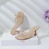 imageMostrin Kitten Heels for Women Round Toe Heels With Bow Vintage Mules Sexy Slip on Stiletto Backless Sandals for Party DailyNude03