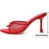 imageMostrin Kitten Heels for Women Round Toe Heels With Bow Vintage Mules Sexy Slip on Stiletto Backless Sandals for Party DailyRed Mesh