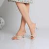 imageMostrin Kitten Heels for Women Round Toe Heels With Bow Vintage Mules Sexy Slip on Stiletto Backless Sandals for Party DailyWhite03