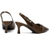imageMostrin Kitten Heels for Women Slingback Low Heels Pointed Closed Toe Pumps with Buckle Womens Pumps ShoesBrown