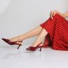 imageMostrin Kitten Heels for Women Slingback Low Heels Pointed Closed Toe Pumps with Buckle Womens Pumps ShoesBurgundy