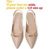 imageMostrin Kitten Heels for Women Slingback Low Heels Pointed Closed Toe Pumps with Buckle Womens Pumps ShoesNude