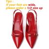 imageMostrin Kitten Heels for Women Slingback Low Heels Pointed Closed Toe Pumps with Buckle Womens Pumps ShoesRed