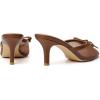 imageMostrin Kitten Mules Heels for Women Pointed Closed Toe Heels Vintage Slip on Stiletto Dressy Pumps ShoesBrown Mesh