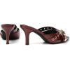 imageMostrin Kitten Mules Heels for Women Pointed Closed Toe Heels Vintage Slip on Stiletto Dressy Pumps ShoesBurgundy