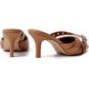 imageMostrin Kitten Mules Heels for Women Pointed Closed Toe Heels Vintage Slip on Stiletto Dressy Pumps ShoesLight Brown