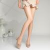imageMostrin Kitten Mules Heels for Women Pointed Closed Toe Heels Vintage Slip on Stiletto Dressy Pumps ShoesNude Mesh