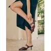 imageMostrin Kitten Mules Heels for Women Studded Heeled Mules Pointed Closed Toe Heels Slip on Stiletto Pumps ShoesBurgundy