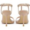 imageMostrin Strappy Heels for Women Round Open Toe Lace Up Heeled Sandals Ankle T Strap Stiletto High Heels Dress ShoesNude
