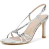 imageMostrin Heels For Women Sexy Strappy Heels Comfortable Ankle Strap Heel Open Toe Stiletto High Heeled Sandals For PartyNight OutDailySilver