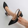 imageMostrin Block Slingback Heels for Women Pointed Closed Toe Chunky Heels Office Work Shoes Womens Pumps for Business CasualBlack