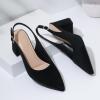 imageMostrin Block Slingback Heels for Women Pointed Closed Toe Chunky Heels Office Work Shoes Womens Pumps for Business CasualBlack Suede