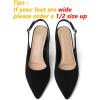imageMostrin Block Slingback Heels for Women Pointed Closed Toe Chunky Heels Office Work Shoes Womens Pumps for Business CasualBlack Suede