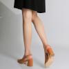 imageMostrin Block Slingback Heels for Women Pointed Closed Toe Chunky Heels Office Work Shoes Womens Pumps for Business CasualBrown