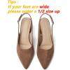 imageMostrin Block Slingback Heels for Women Pointed Closed Toe Chunky Heels Office Work Shoes Womens Pumps for Business CasualBrown Suede