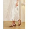 imageMostrin Block Slingback Heels for Women Pointed Closed Toe Chunky Heels Office Work Shoes Womens Pumps for Business CasualBrown Suede