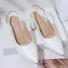 imageMostrin Block Slingback Heels for Women Pointed Closed Toe Chunky Heels Office Work Shoes Womens Pumps for Business CasualWhite