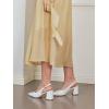 imageMostrin Block Slingback Heels for Women Pointed Closed Toe Chunky Heels Office Work Shoes Womens Pumps for Business CasualWhite