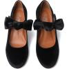 imageMostrin Kitten Heels for Women Bow Mary Jane Pumps Closed Round Toe Low Heels Ankle Strap Dress Shoes for Wedding Evening ChurchBlack Wp01