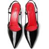 imageMostrin Slingback Kitten Heels for Women Mid Heel Leather Pumps Closed Pointed Toe Stiletto 3 Inch Dress Shoes for Wedding Party Work OfficeBlack