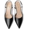 imageMostrin Slingback Kitten Heels for Women Mid Heel Leather Pumps Closed Pointed Toe Stiletto 3 Inch Dress Shoes for Wedding Party Work OfficeBlack Pu