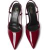 imageMostrin Slingback Kitten Heels for Women Mid Heel Leather Pumps Closed Pointed Toe Stiletto 3 Inch Dress Shoes for Wedding Party Work OfficeBurgundy
