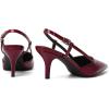 imageMostrin Slingback Kitten Heels for Women Mid Heel Leather Pumps Closed Pointed Toe Stiletto 3 Inch Dress Shoes for Wedding Party Work OfficeBurgundy