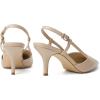 imageMostrin Slingback Kitten Heels for Women Mid Heel Leather Pumps Closed Pointed Toe Stiletto 3 Inch Dress Shoes for Wedding Party Work OfficeNude