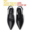 imageMostrin Slingback Kitten Heels for Women Pointed Closed Toe Heels Low Pumps Shoes for Party Work OfficeBlack