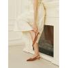 imageMostrin Slingback Kitten Heels for Women Pointed Closed Toe Heels Low Pumps Shoes for Party Work OfficeBrown Suede