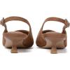 imageMostrin Slingback Kitten Heels for Women Pointed Closed Toe Heels Low Pumps Shoes for Party Work OfficeBrown Suede