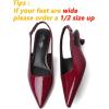 imageMostrin Slingback Kitten Heels for Women Pointed Closed Toe Heels Low Pumps Shoes for Party Work OfficeBurgundy