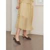 imageMostrin Slingback Kitten Heels for Women Pointed Closed Toe Heels Low Pumps Shoes for Party Work OfficeDark Brown Suede