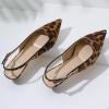 imageMostrin Slingback Kitten Heels for Women Pointed Closed Toe Heels Low Pumps Shoes for Party Work OfficeLeopard Suede
