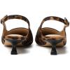 imageMostrin Slingback Kitten Heels for Women Pointed Closed Toe Heels Low Pumps Shoes for Party Work OfficeLeopard Suede