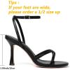 imageMostrin Strappy Heels for Women Lace Up Ankle Strap Round Open Toe Stiletto High Heels Womens Heeled Sandals for Prom Party DailyBlack