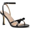 imageMostrin Strappy Heels for Women Lace Up Ankle Strap Round Open Toe Stiletto High Heels Womens Heeled Sandals for Prom Party DailyBlack Bow