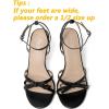 imageMostrin Strappy Heels for Women Lace Up Ankle Strap Round Open Toe Stiletto High Heels Womens Heeled Sandals for Prom Party DailyBlack Bow