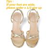 imageMostrin Strappy Heels for Women Lace Up Ankle Strap Round Open Toe Stiletto High Heels Womens Heeled Sandals for Prom Party DailyGold
