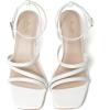 imageMostrin Strappy Heels for Women Lace Up Ankle Strap Round Open Toe Stiletto High Heels Womens Heeled Sandals for Prom Party DailyLh09white