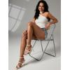 imageMostrin Strappy Heels for Women Lace Up Ankle Strap Round Open Toe Stiletto High Heels Womens Heeled Sandals for Prom Party DailyLh09white