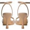 imageMostrin Strappy Heels for Women Lace Up Ankle Strap Round Open Toe Stiletto High Heels Womens Heeled Sandals for Prom Party DailyNude