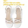 imageMostrin Strappy Heels for Women Lace Up Ankle Strap Round Open Toe Stiletto High Heels Womens Heeled Sandals for Prom Party DailyWhite