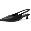 imageMostrin Slingback Kitten Heels for Women Pointed Closed Toe Heels Low Pumps Shoes for Party Work OfficeBlack