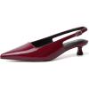 imageMostrin Slingback Kitten Heels for Women Pointed Closed Toe Heels Low Pumps Shoes for Party Work OfficeBurgundy