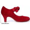 imageMostrin Fashion Vintage Womens Small Bowtie Platform Pumps Ladies Sexy High Heeled ShoesRed Wp01